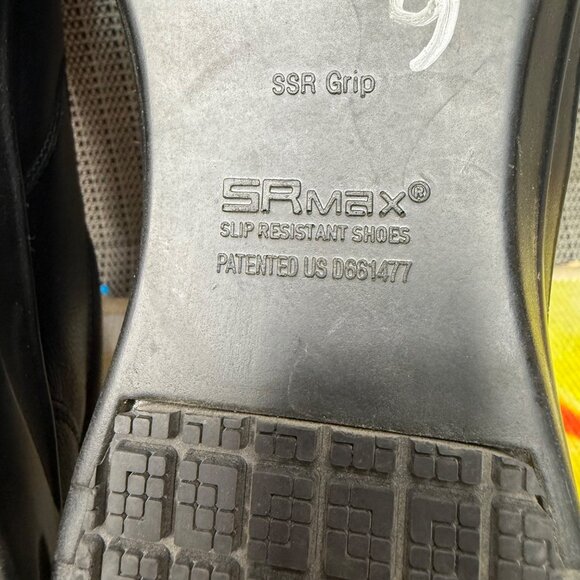 SR Max Womens Size 9 Black Albany Max Trax Leather Slip Resistant Loafer Shoes - Picture 6 of 9